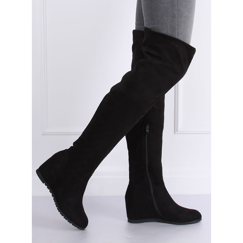 Botas pretas até a coxa PE108 Black II Type preto