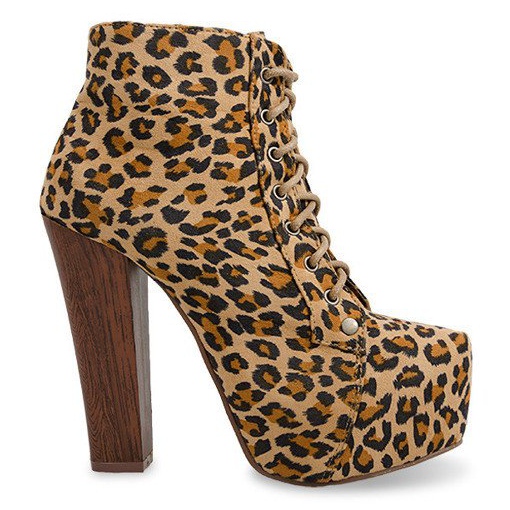 Botas Sólidas no Salto E347 Bege castanho preto multicolorido