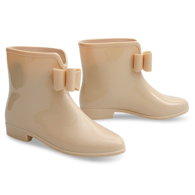 Botas Wellington com laço 502A Bege Botas Wellington com laço 502A Bege