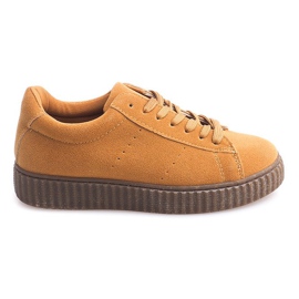 Botas trepadeiras na plataforma de camelo T5020 marrom