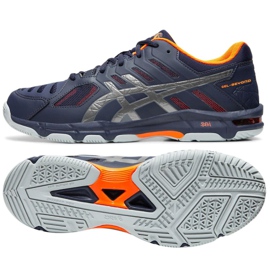 Tênis de voleibol Asics Gel Beyond 5 M B601N 402 multicolorido azul marinho