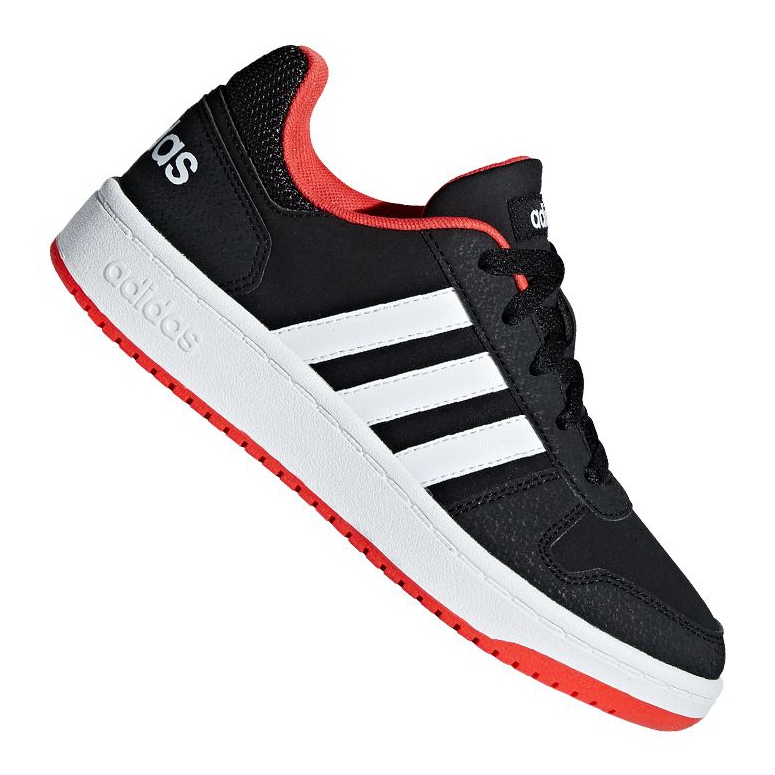 Sapatos adidas Hoops 2.0 Jr B76067 preto vermelho