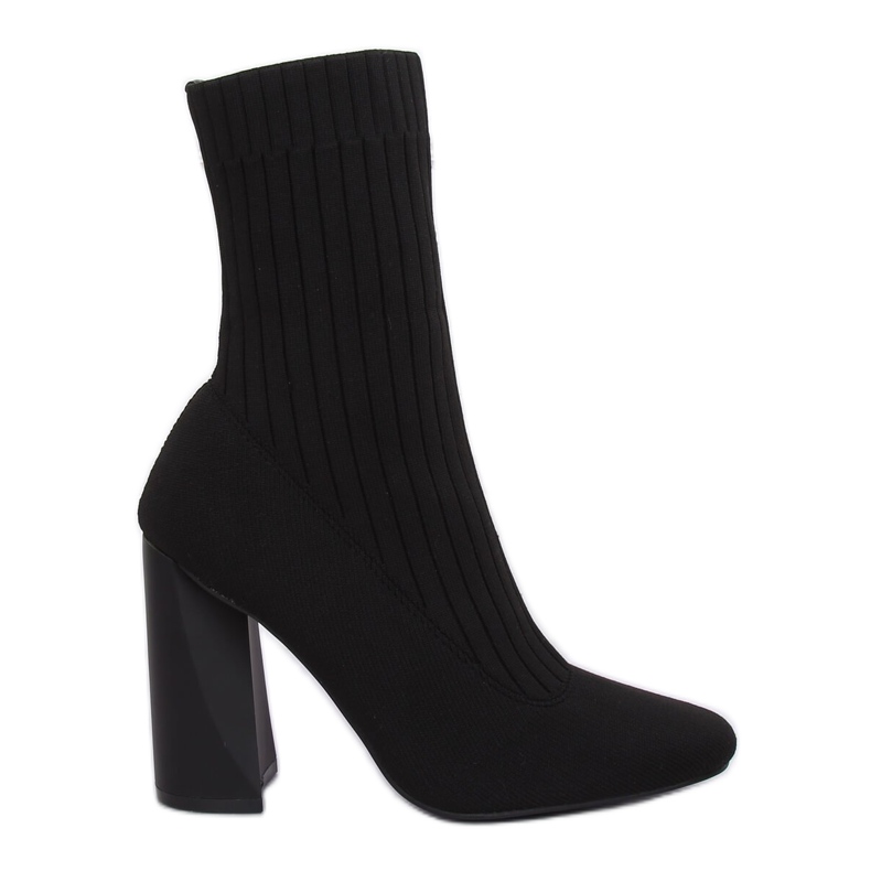 Botas meias pretas X8037 preto amarelo