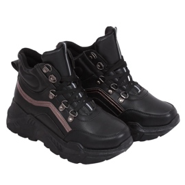 Sapatos esportivos pretos de tornozelo alto B0012-SP Preto