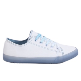 Tênis ombre feminino branco e azul E3508 azul