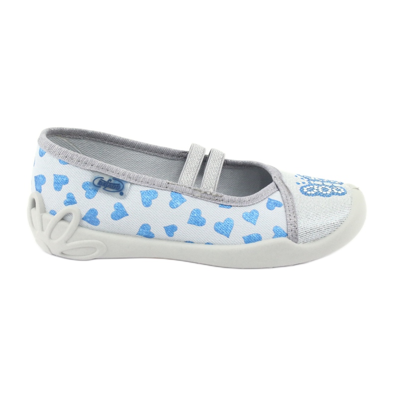 Sapatos infantis Befado corações 116X267 azul cinza