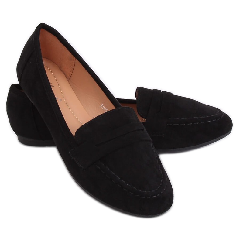 Mocassins femininos negros B2030 Preto