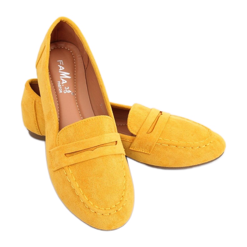 Mocassins de mel feminino B2030 amarelo
