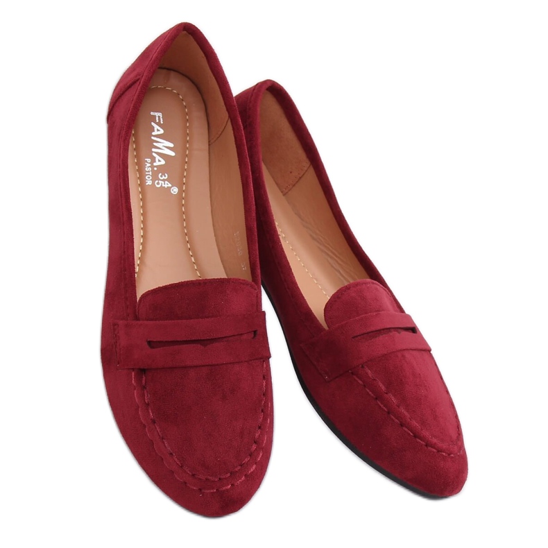 Mocassins Borgonha feminino vinho B2030 vermelho