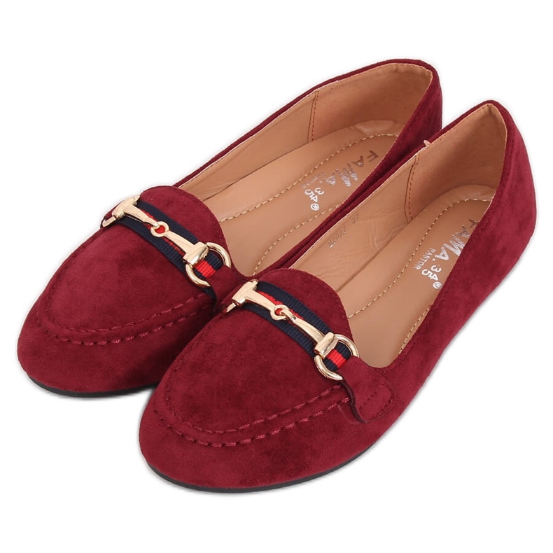 Mocassins Borgonha feminino vinho B2027 vermelho