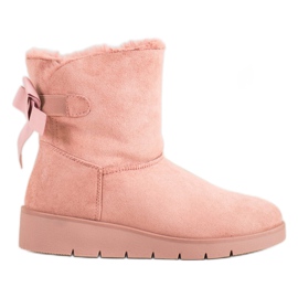 SHELOVET Pink Mukluki na plataforma rosa