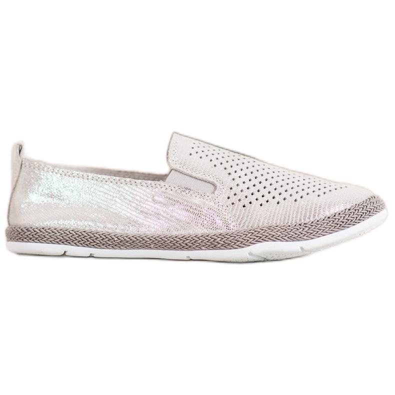 Goodin Alpercatas de couro a céu aberto cinza amarelo