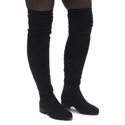 Botas de camurça QQ006 # Preta preto