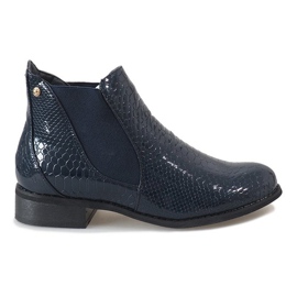 Botas elegantes azul marinho 1602 azul-marinho