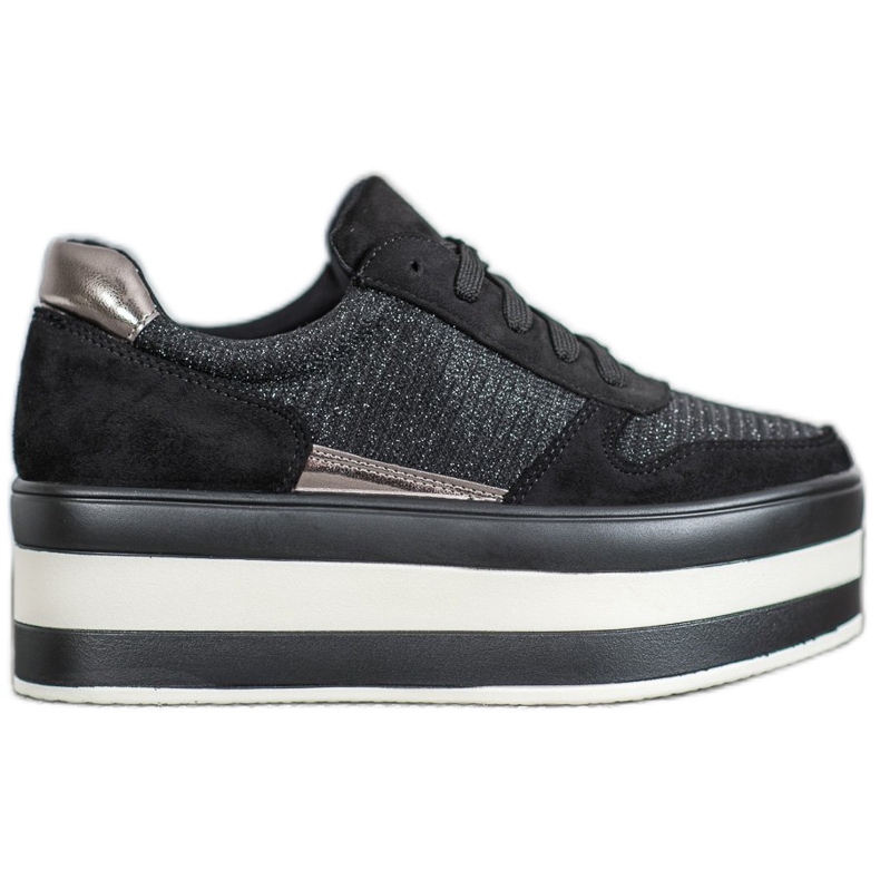 Seastar Tênis na plataforma preto cinza