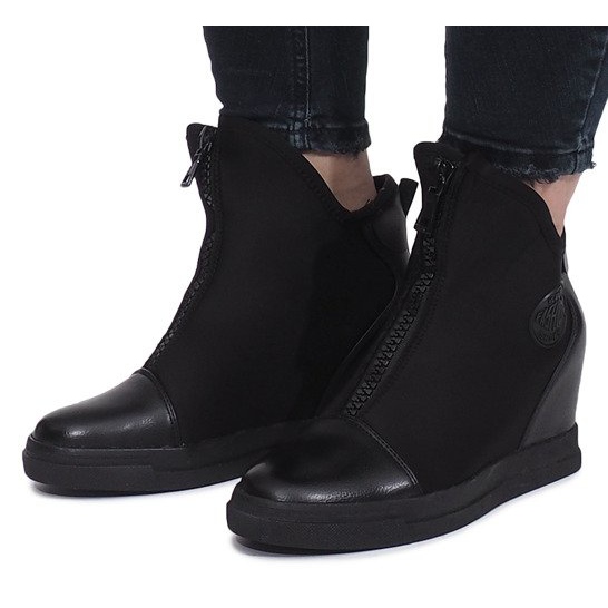 Sapatilhas de camurça preta Nathalie preto