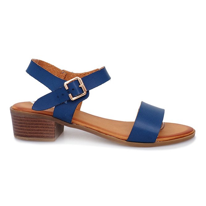 Victorville azul sandálias de salto alto