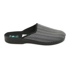 Chinelos chinelos masculinos Adanex 25147 espinha de peixe preto cinza