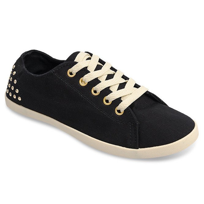 Tênis de tecido com tachas VB67 preto