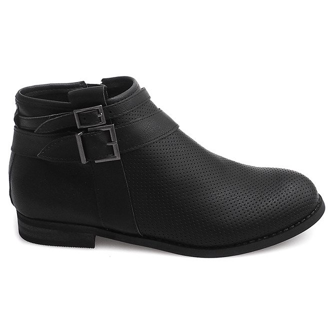 Botas Openwork com zíper H208 Preto