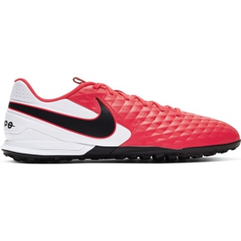 Chuteira Nike Tiempo Legend 8 Academy Tf AT6100 606 dourado laranjas e vermelhos