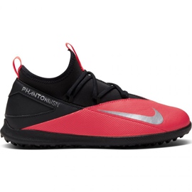 Chuteiras Nike Phantom Vsn 2 Club Df Tf Jr CD4079-606 vermelho laranjas e tintos
