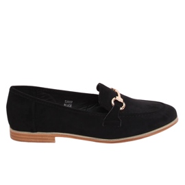 Mocassins pretos femininos pretos T355P preto