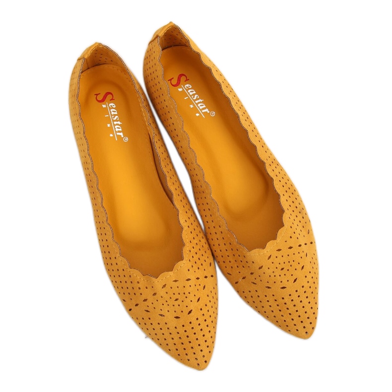 Honey openwork ballerinas NK18P Yellow amarelo