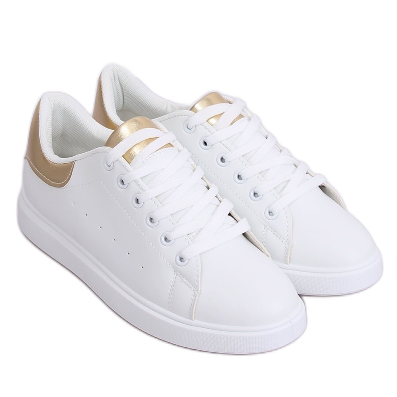 Tênis feminino branco LA85P ouro