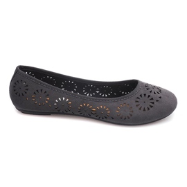 Openwork Ballerinas A009 Gray cinza Openwork Ballerinas A009 Gray cinza