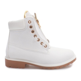 Botas de madeira isoladas 16-237 brancas branco
