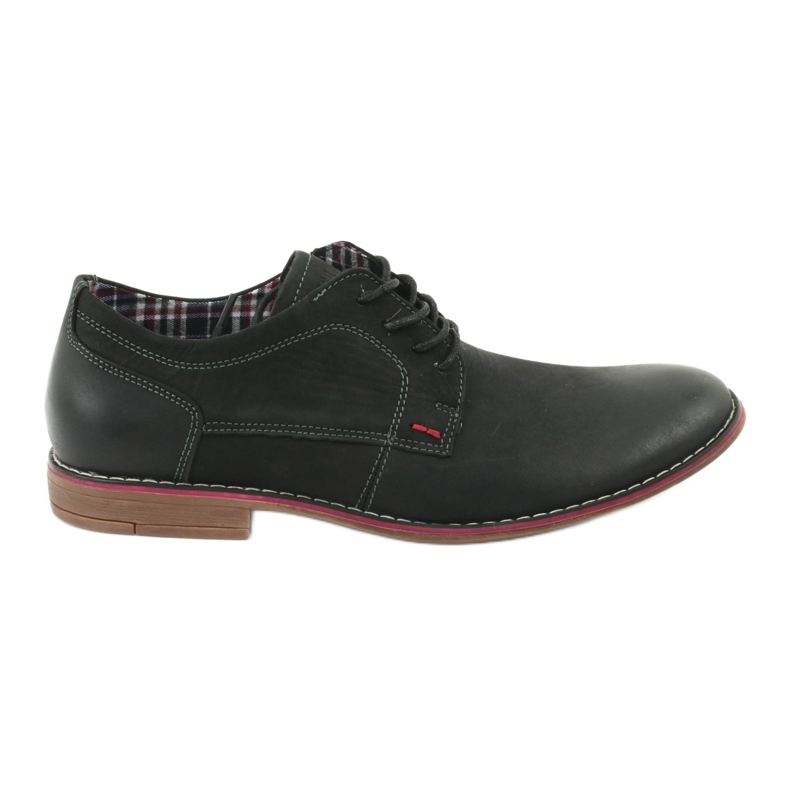 Sapatos de homem American Club CY01 com atacadores pretos Sapatos de homem American Club CY01 com atacadores pretos