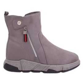 Botas cinza em um estilo esportivo cinza SJ1938 Gray II Quality