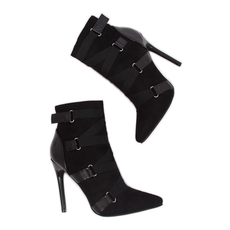 Botas pretas em um alfinete preto BKKX1150 Preto Ii Quality