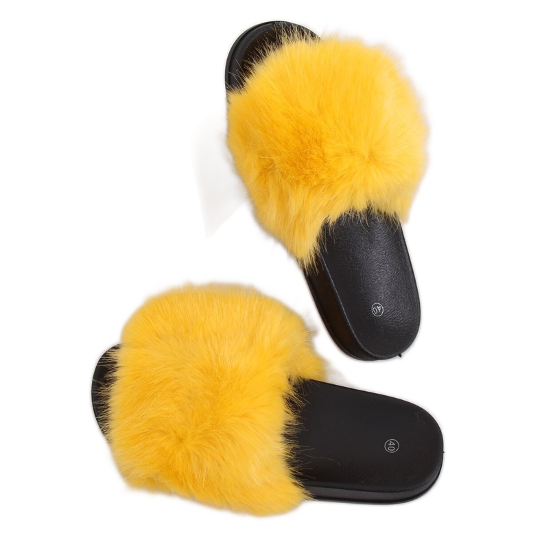Chinelos de pele amarela CK107P amarela amarelo