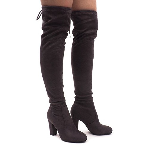 Botas de camurça no pólo 6221-2 cinza