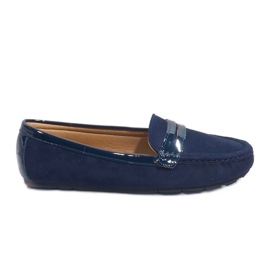 Mocassins azul marinho com fivela FM2958-3 azul-marinho