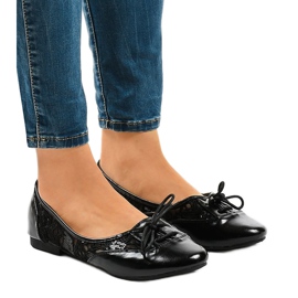 Bailarinas com cadarços pretos 61305