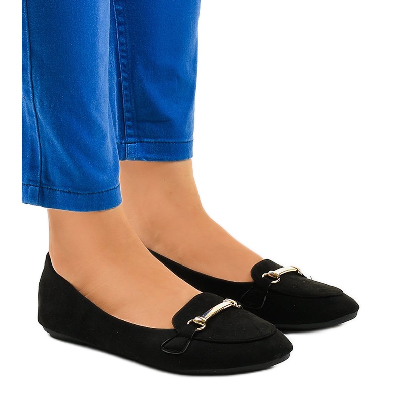 Bailarinas de mocassins pretos 2S2018-56