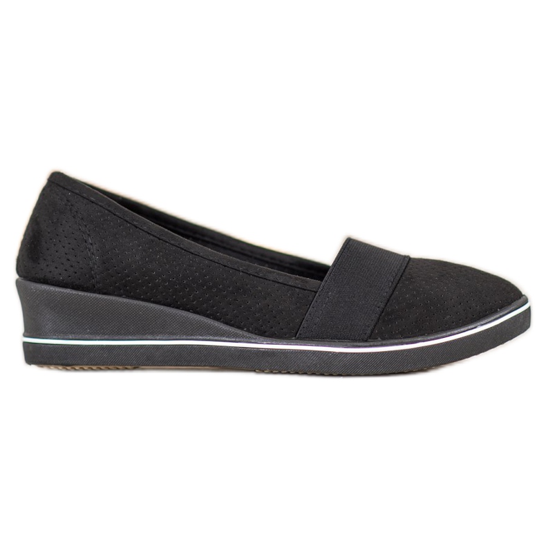 SHELOVET Black Ballerina On Wedge preto