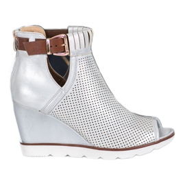 Filippo Botas prateadas para tornozelo cinza Filippo Botas prateadas para tornozelo cinza