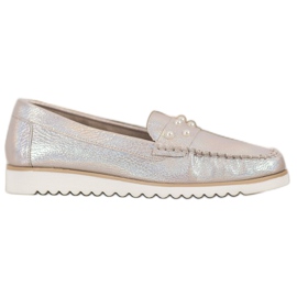 Sergio Leone Mocassins Com Pérolas dourado