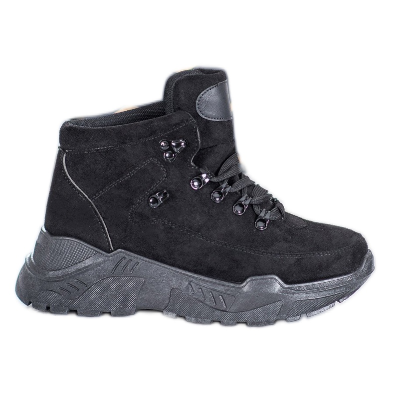 Queentina Tênis camurça preto