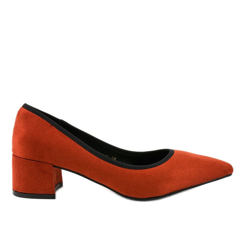 Bombas de camurça vermelha no pilar L436 vermelho