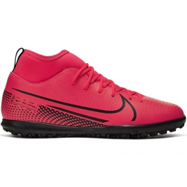 Chuteiras Nike Mercurial Superfly 7 Club Tf Jr AT8156-606 vermelho laranjas e tintos Chuteiras Nike Mercurial Superfly 7 Club Tf Jr AT8156-606 vermelho laranjas e tintos