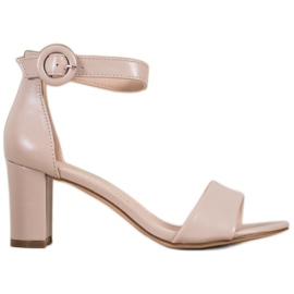 Evento Sandálias clássicas de salto alto bege Evento Sandálias clássicas de salto alto bege