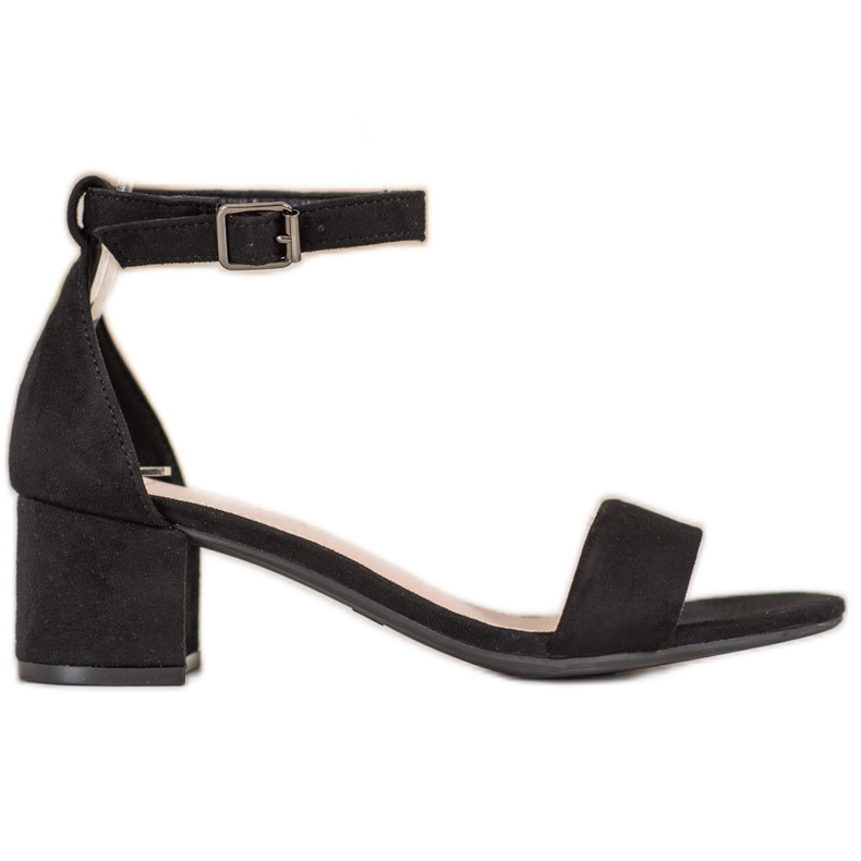 Evento Sandálias clássicas de salto baixo preto