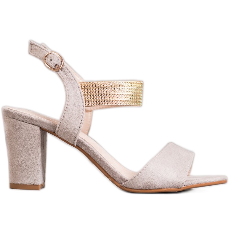 Filippo Sandálias com cinto de ouro cinza amarelo