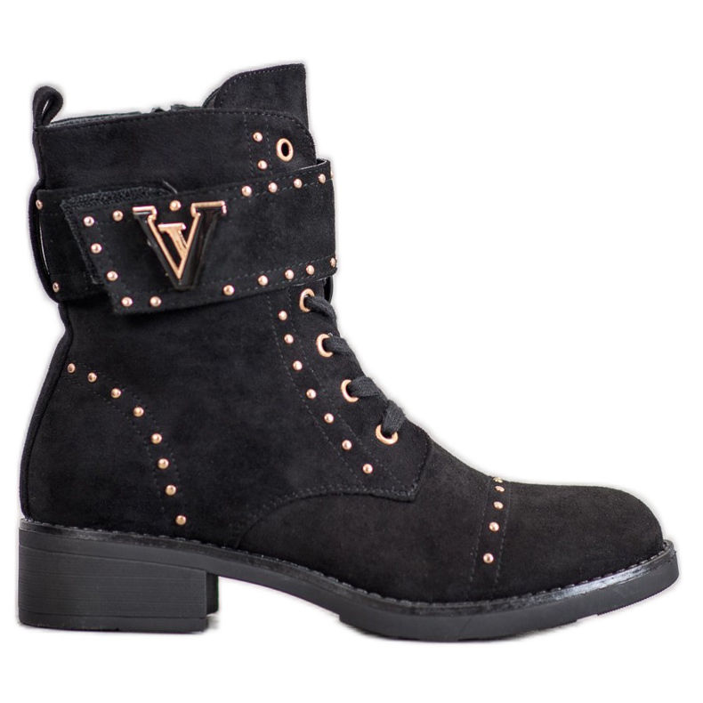 SDS Trabalhadores de camurça elegantes preto