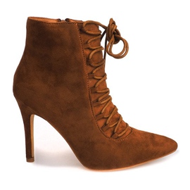 Botas de salto alto 595SE Camel marrom